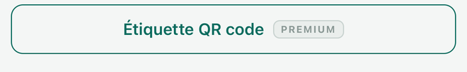 Le bouton Étiquette QR code au bas d'une fiche d'article.