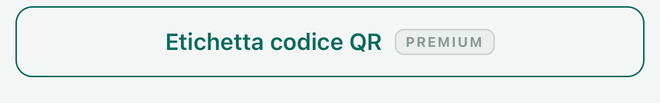 Il pulsante Etichetta QR code in fondo a una scheda di articolo.