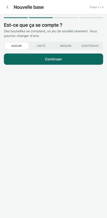Choix du mode de quantité